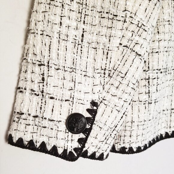 NEW Talbots Women's 6 Tipped Tweed Blazer Jacket Textured Classic Quiet Luxury - Picture 15 of 16